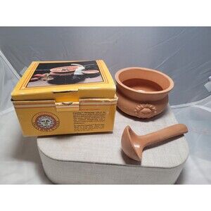 Cantina Terracotta Salsa Bowl & Ladle A Benton-West Design Made in Italy NOS